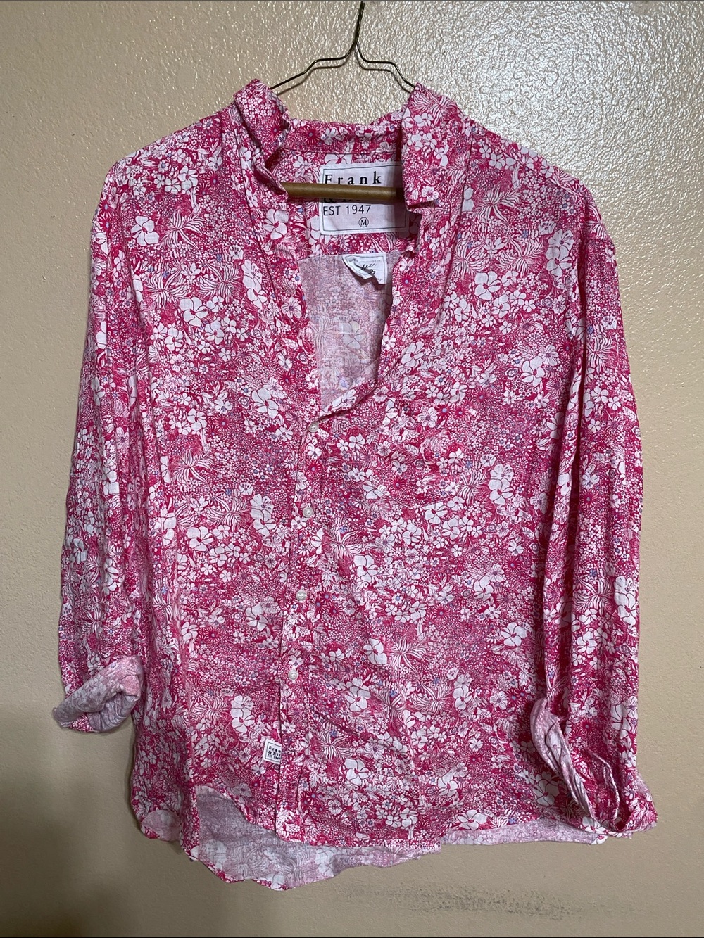 Frank & Eileen Pink and White Floral Button-Down Eileen Shirt